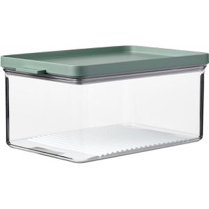 Mepal Aufschnittbox Omnia Kühlschrankdose Käse, aus Kunststoff, 2 Liter, transparent / Nordic sage, luftdicht