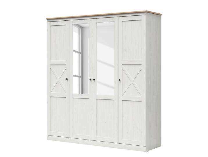 Armoire à portes battantes - 203 203 x 220 x 58cm Blanc