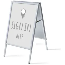 SHOWDOWN Displays Showdown Kundenstopper - DIN A1 - Komplett -Set - Sign In Here Englisch - Rot/Schwarz