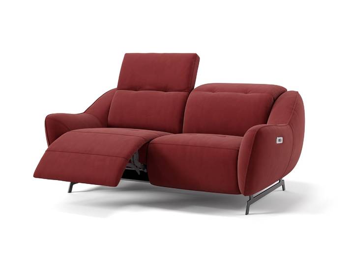 Stoff Komfortsofa LIVERI 2-Sitzer Relaxgarnitur Design Couch