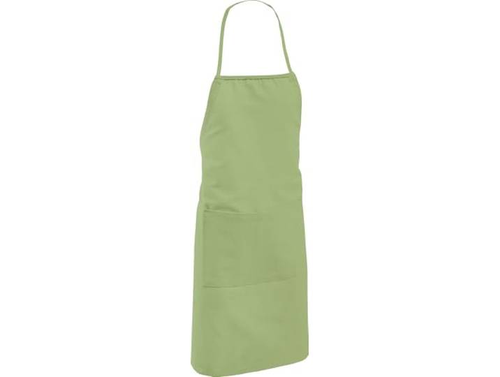 Erwin Müller Kinder-Schürze, Koch-Schürze, Küchenschürze Uni 100% Baumwolle pistazie Größe 50x65 cm - verstellbare Halsschlaufe, mit Aufsatztasche und Bindeband
