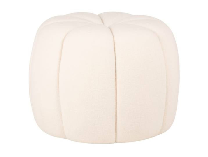 Sitzpouf aus ungebleichter Wolle