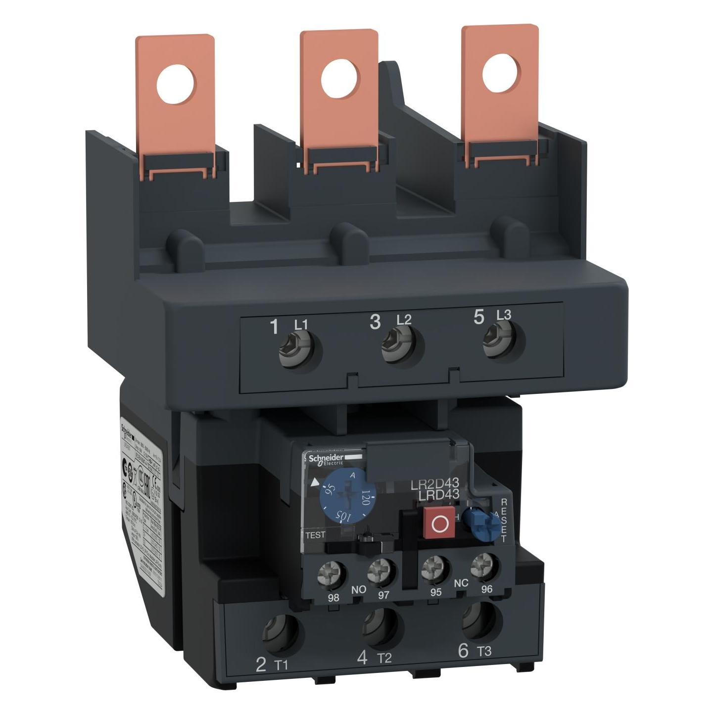 Schneider Electric BIMETALLIC OVERLOAD RELAY 600V 120A IEC (LRD4367)