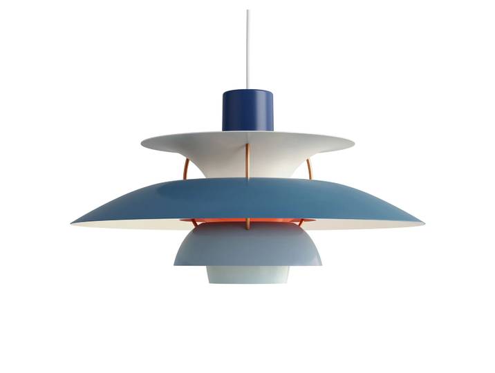 Louis Poulsen PH 5 Pendelleuchte Ø500, Blau