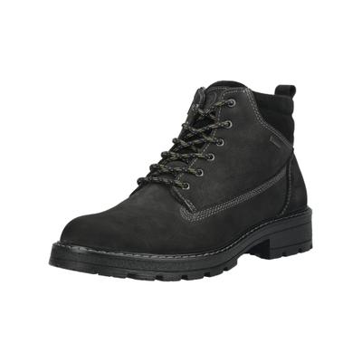 Schnürstiefelette ARA "Ara Stiefelette Veloursleder", Herren, Gr. 42, schwarz, Veloursleder, Schuhe Schnürstiefelette