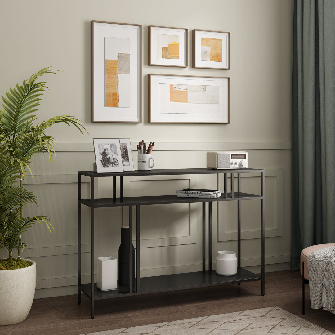 17 Stories Ngaire 110cm Console Table Black 78cm H X 110cm W X 30cm D