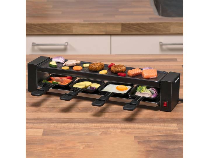 Raclette Grill, bis vier Personen, mit Grillplatte für Gemüse etc, 230 V
