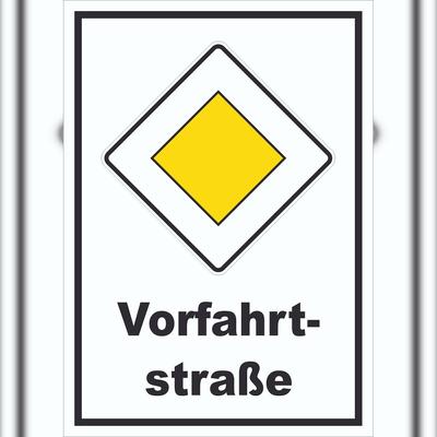 HB-Druck Vorfahrtstraße Schild A4 (210x297mm)
