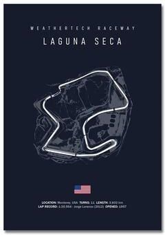 Inspire Select F1 Circuit Track Canvas Wall Art Nurburgring Monza Silverstone Motorsport Racing Poster cj54949 7.9 X 11.8 In unframed