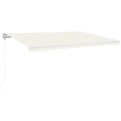 vidaXL Markise Automatisch Einziehbar 500x300 cm Creme