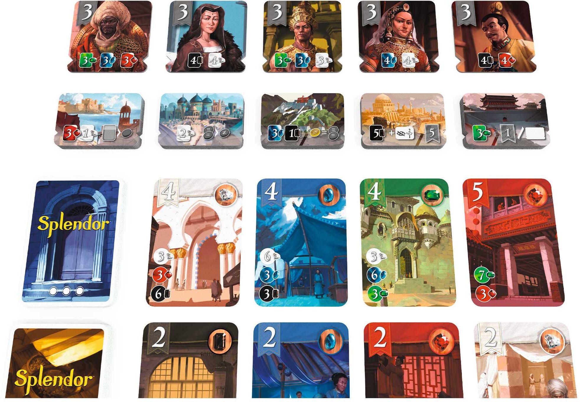 Space Cowboys Splendor 2024 Refresh: The Silk Road Expansion for Board Games, Ages 10+, 2-4 Players, Strategic Play, Expansion