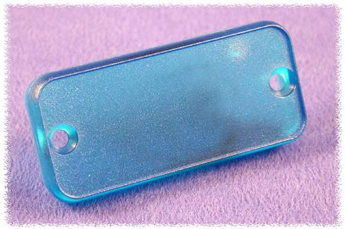 Hammond Electronics 1455KPLTBU-10 1455KPLTBU-10 Endplatte (L x B x H) 8 x 78 x 27mm ABS Blau (transparent) 10St.