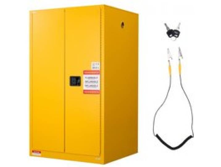 VEVOR Brennbarer Lagerschrank 246 L, 96,4 x 86,4 x 165,1 cm Brandschutzschrank mit Verstellbarem Regal, Kaltgewalzter und Verzinkter Stahl-Brandschutzschrank, für Gewerbliche, Industrielle Nutzung