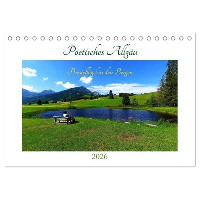 Poetisches Allgäu (Tischkalender 2026 DIN A5 quer), CALVENDO Monatskalender