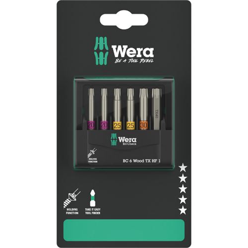 Wera Bit-Check 6 Wood TORX HF 1 SB