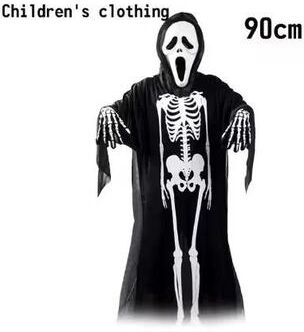 Inspired Living Grim Reaper Costume Set With Hooded Halloween Black Cloak & Skull Mask Props (Kids & Adults) 6