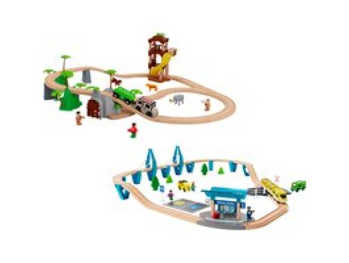 PLAYTIVE Set de chemin de train en bois