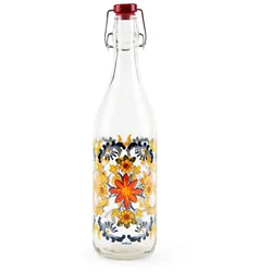 Excelsa Glasflasche Trinacria 100 Cl Bunt