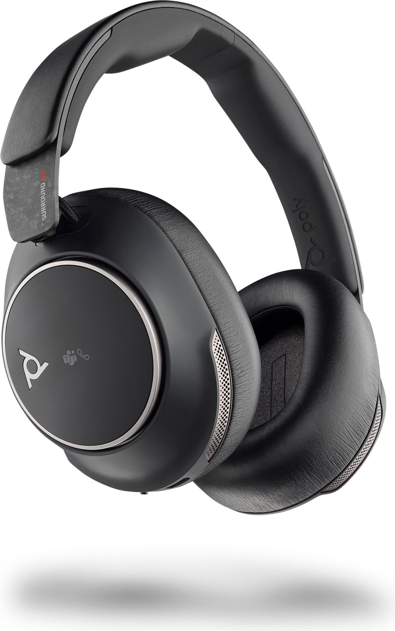 HP Poly Voyager Surround 80 UC USB-C-Headset, für Microsoft Teams , + USB-C/A-Adapter, Kabellos, Musik/Alltag, 275 g, Kopfhörer, Schwarz