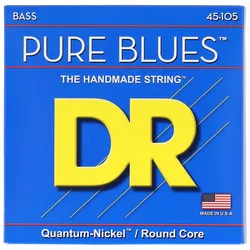 DR Strings PURE BLUES - Quantum Nickel Bass Strings: Medium 45-105 - Saiten E-Bass