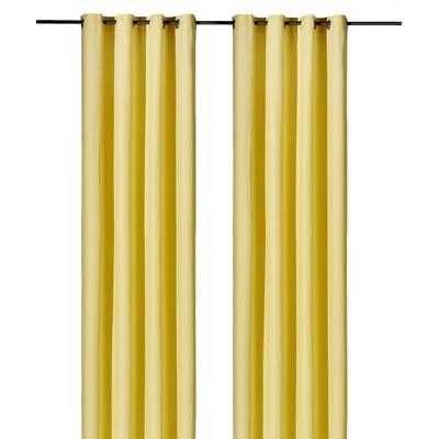 Vorhang WECKBRODT "Vito", gelb, B:140cm H:245cm, Satin, Polyester, Gardinen, Microvelour, blickdicht, Unifarben, Gardine, Store