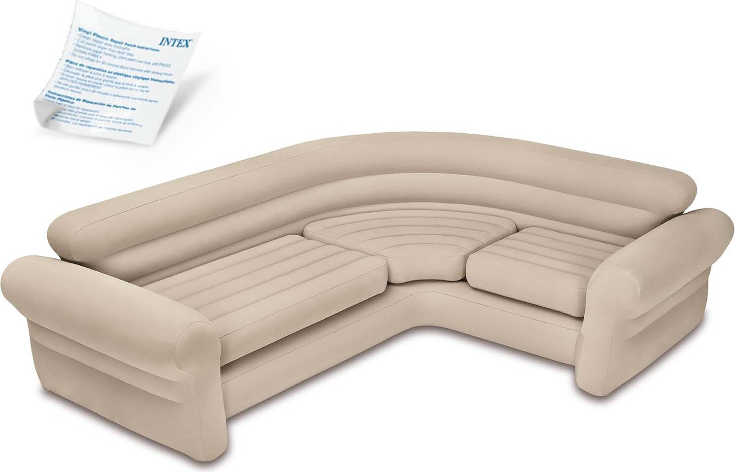 Intex Opblaasbaar zwembad, beige, B/D/H: 257 x 203 x 76 cm