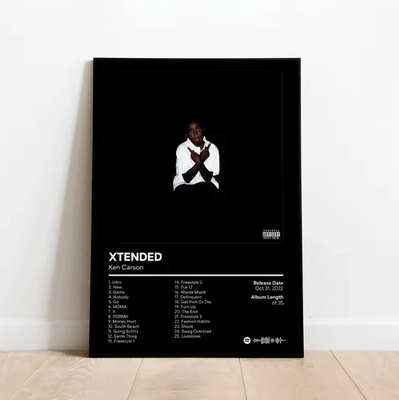 Inspire Curations Ken Carson A Great Chaos Canvas Poster Hip Hop Album Wall Art Decor burgundy 30x40cm