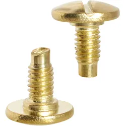 100 Schrauben für Buchschrauben, 7,5 mm + 1 mm, vermessingt, 100 Stück, Metall, gold
