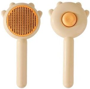 United Self Cleaning Pet Grooming Brush Deshedding Slicker Brush For Dogs And Cats yellow