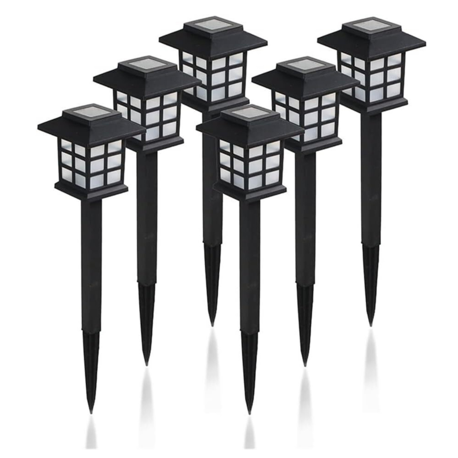 Mormark Set van 6 LED Solar Tuinlampen met Accenteffect voor Tuin en Terras
