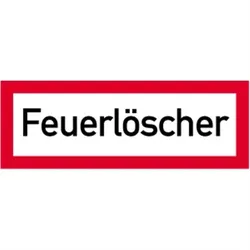 Schild Feuerlöscher, Alu, 297x105 mm