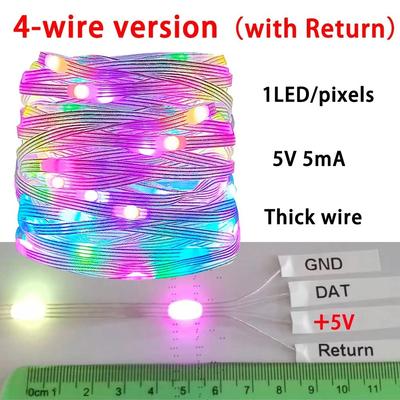 Uplift Picks 20M WS2812B RGBIC Dreamcolor Smart LED String Lights 400 LEDs 4 Wires 10 M 200 Leds