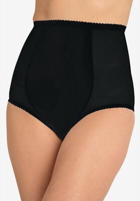 Plus Size Women's Power Mesh Firm Control Shaping Brief by Secret Solutions in Black (Size 5X) Shapewear