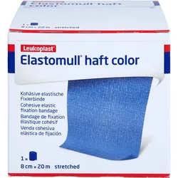 Elastomull Haft Color 8 cmx20 M Fixierb.blau 1 ST