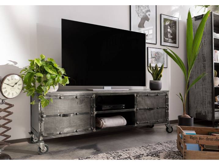 TV-Board Mango 170x40x60 grau lackiert HEAVY INDUSTRY #133