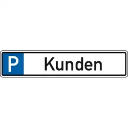 Schild I Parkplatzreservierungsschild Kunden, mit Befestigungsset 2, 520x110mm