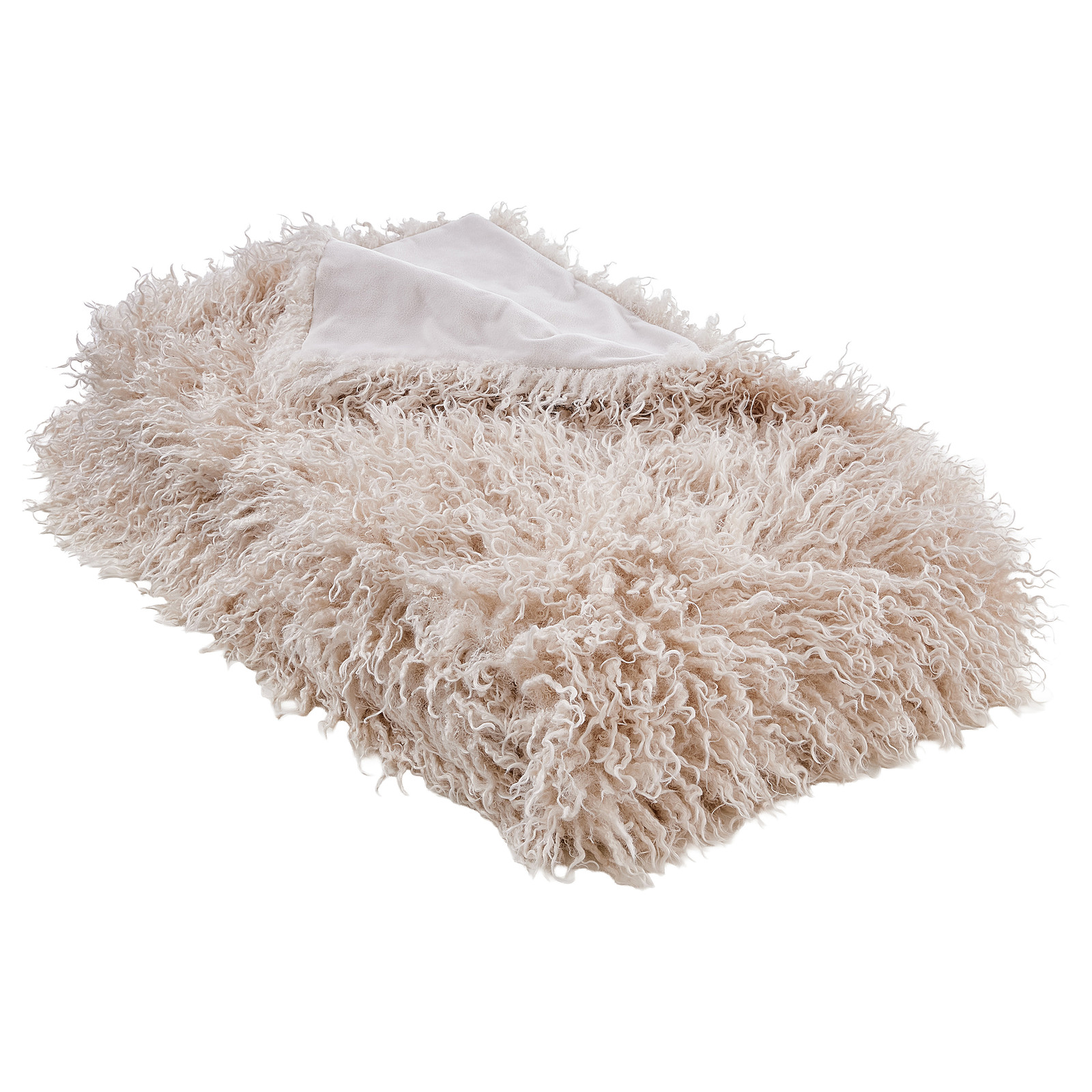 home24 Dekentje beige/crèmekleurig polyester B: 150 cm, H: 200 cm