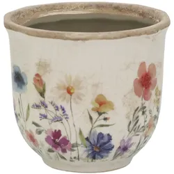 Chic Antique Übertopf Fleurville – Nostalgischer Blumentopf im Landhausstil, 10 cm, Ø 12 cm