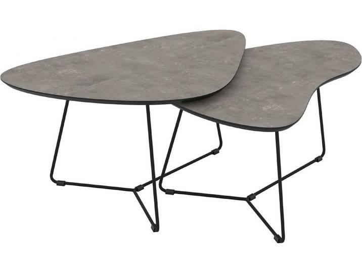 HELA Couchtisch PISA (Set, 2-St), 2er Set, Platten in Nierenform, gefräst, Schweizer Kante