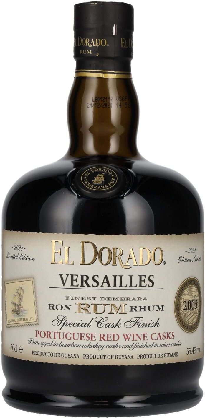 El Dorado Rum VERSAILLES Special Portuguese Red Wine Casks 2005 55,4% Vol. 0,7l