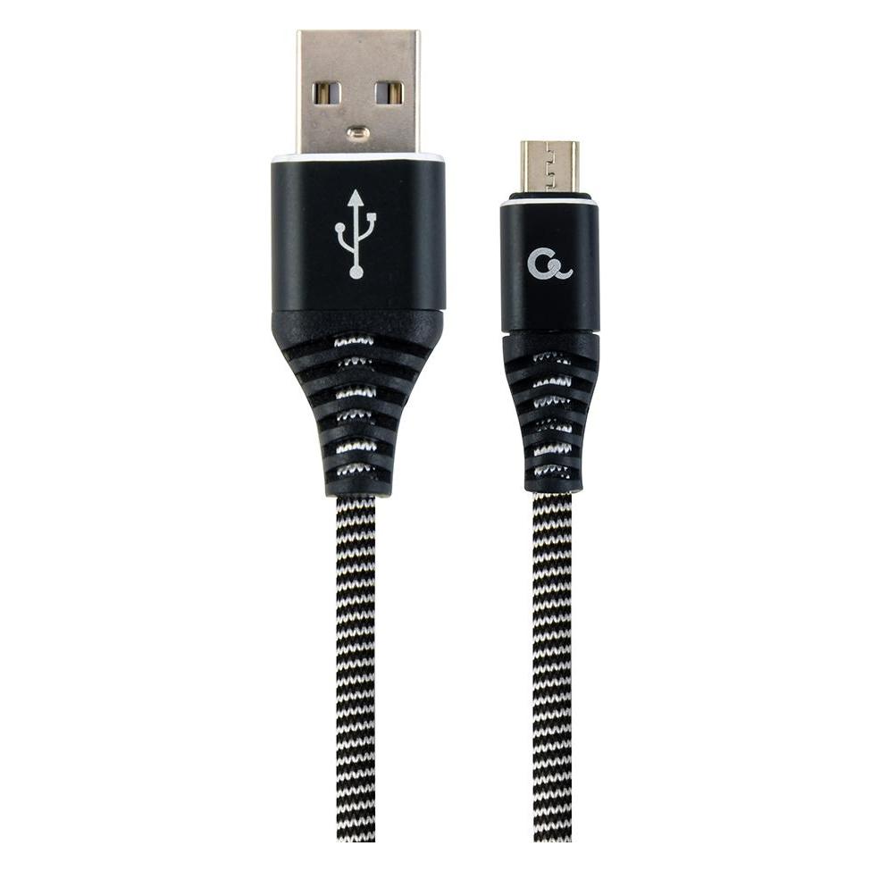Gembird CC-USB2B-AMMBM-1M-BW USB Kabel USB 2.0 Micro-USB B USB A Schwarz (1 m, USB 2.0) (CC-USB2B-AMmBM-1M-BW)