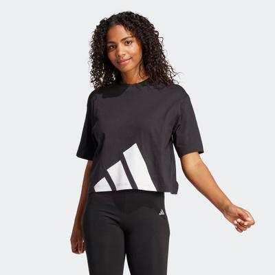 T-Shirt ADIDAS SPORTSWEAR "W BL SJ BF T", Damen, Gr. XXL, schwarz-weiß (schwarz, weiß), Obermaterial: 100% Baumwolle, normal, Shirts T-Shirt