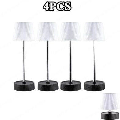 Uplifted Finds Mini Solar Folding Table Lamp   Rechargeable 17 LED Outdoor Night Light & Desktop Floor Lamp 4 Pcs