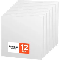VEVOR 12 Stk. Deckenpaneele Deckenplatten PVC-Schaumplatte 605x605mm Weiß, Minimalistisches Design, Wasserfest, Brandschutz, Zuschneidbar, Für Abgehängte Decke, Moderne Innendekoration für Heim Büro