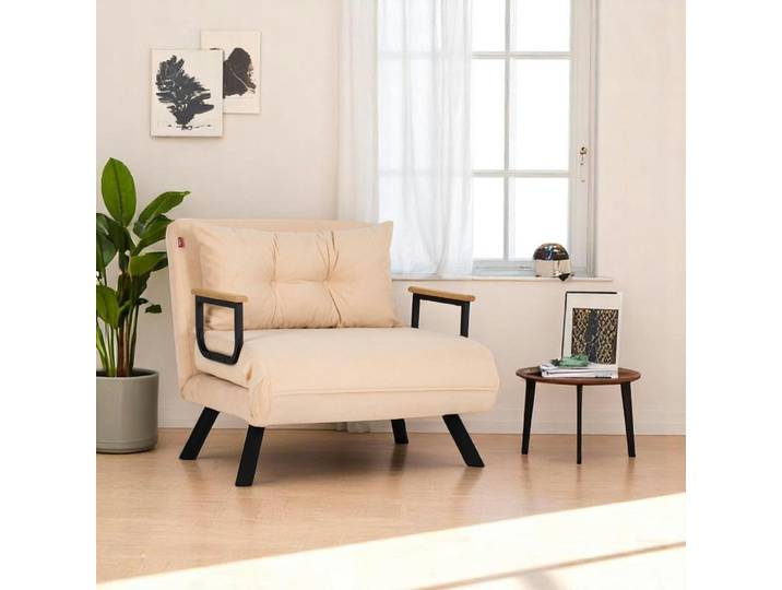 Fauteuil convertible + coussin MODI - Beige