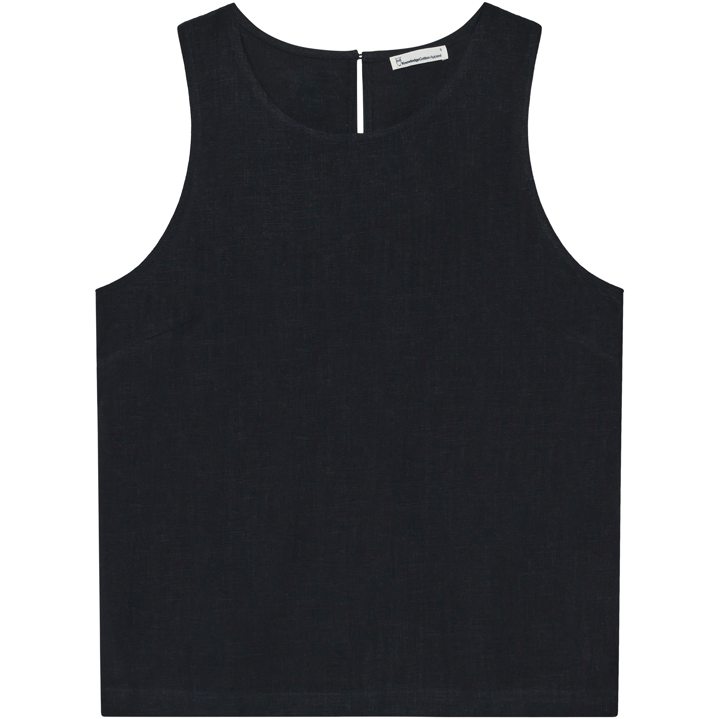 KnowledgeCotton Apparel Linen-Mix Top Damen Tanktops schwarz Größe M Lifestyle Schnell trocknend Lyocell (Tencel)