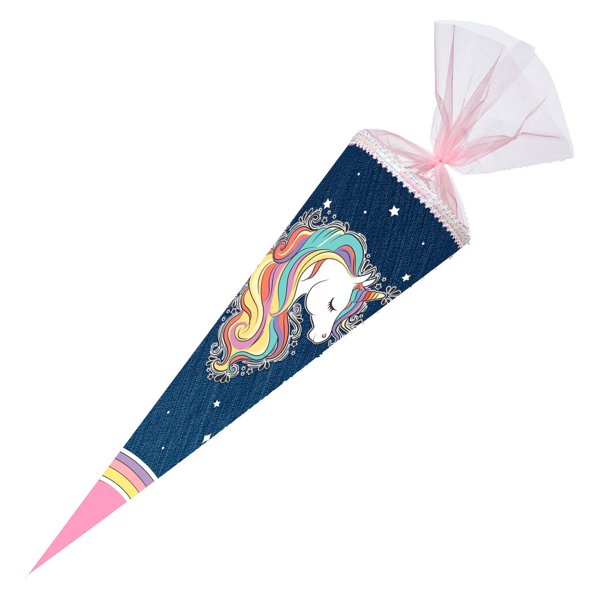 Neutral Schultüte Einhorn Regenbogen blau/rosa (70 cm) (10138064)