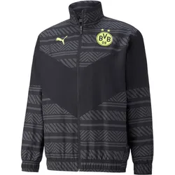 Puma, Herren, Laufjacke, BVB Prematch Jacket (M), Schwarz