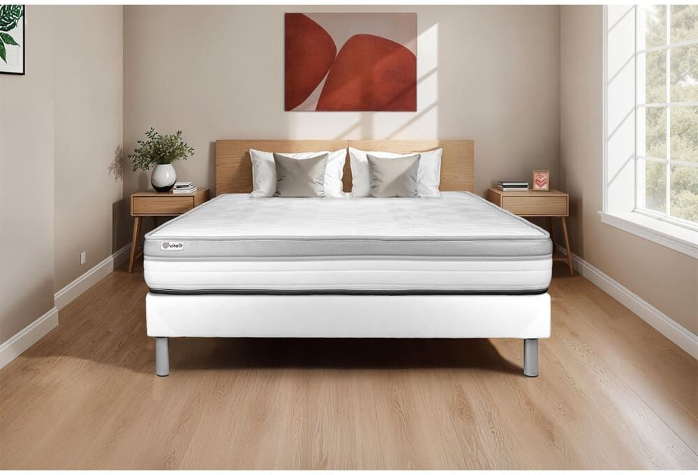 Vitalit Colchón blanco con espuma 180 x 200