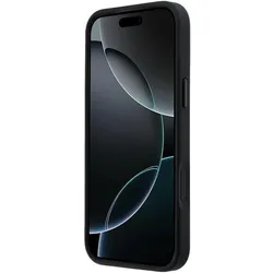 Mercedes Case Leather with Crossed Lines MagSafe for iPhone 17 Pro black (Apple iPhone 17 Pro), Smartphone Hülle, Schwarz